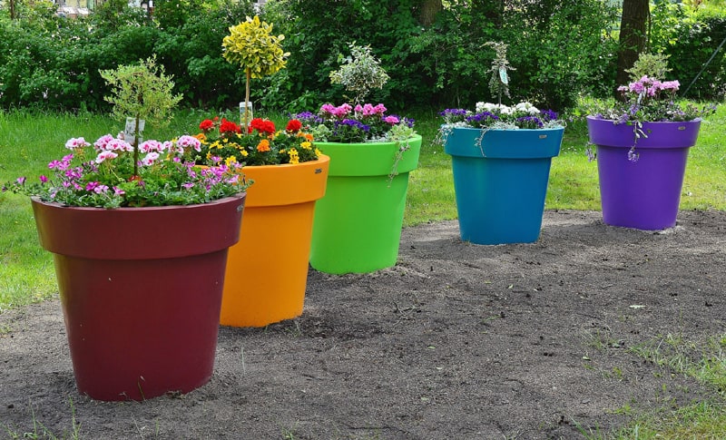 large park deco planters