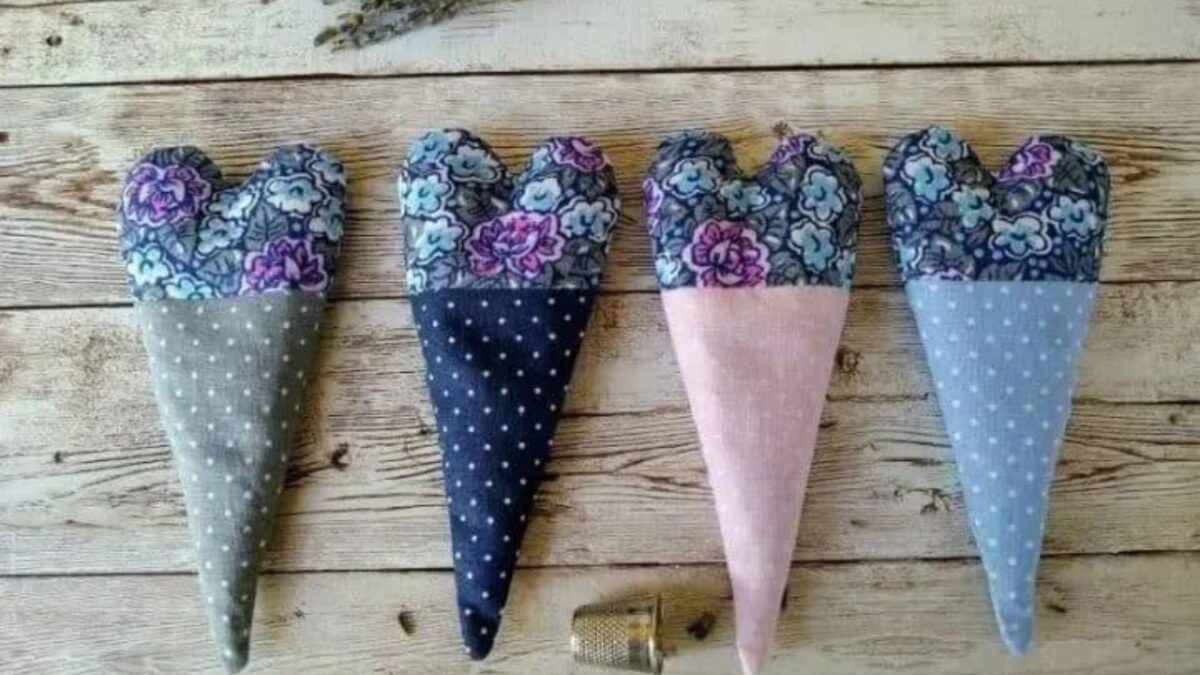 Colorful lavender sachets.