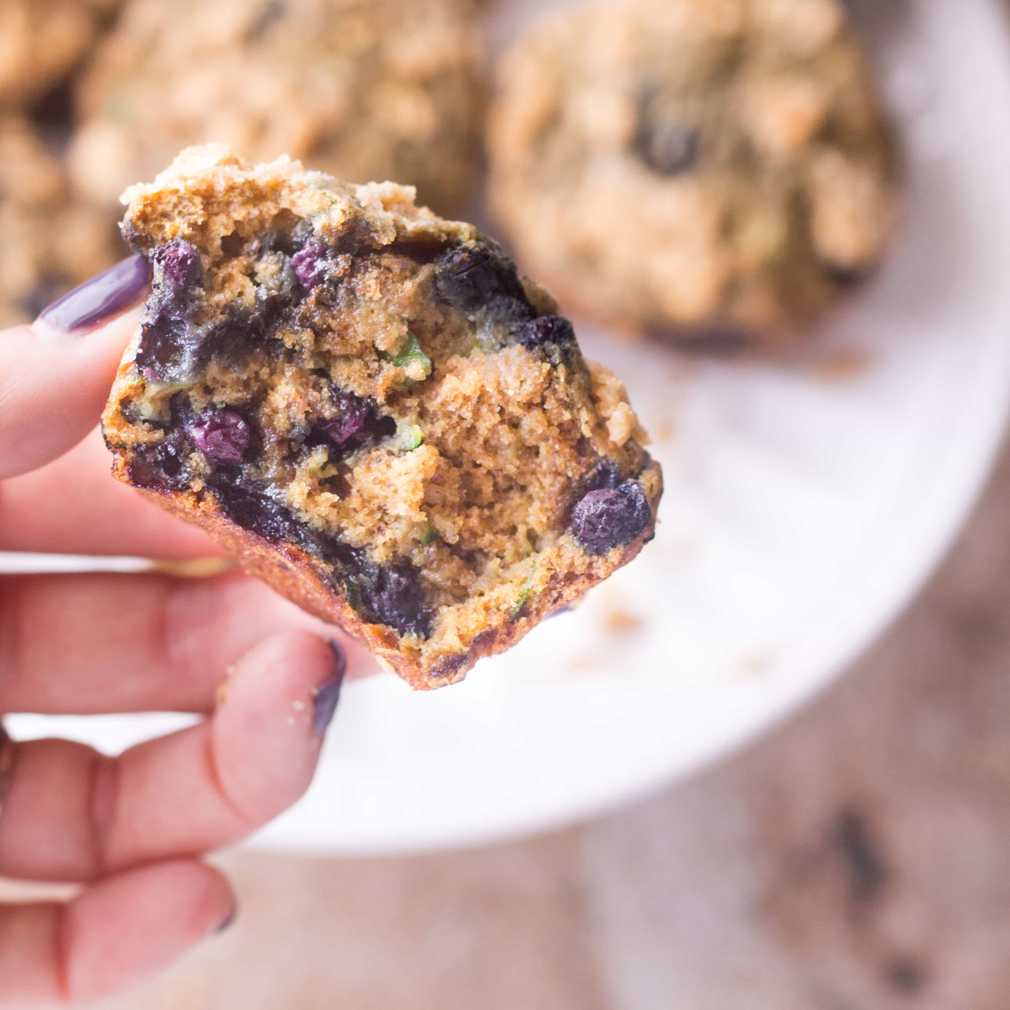 Blueberry zucchini muffins