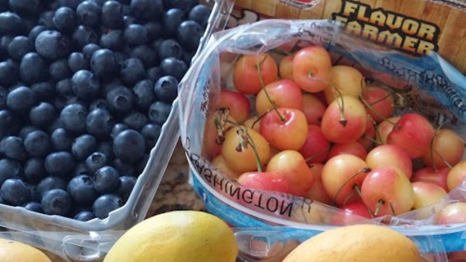 fresh fruits for sale at the local market. 