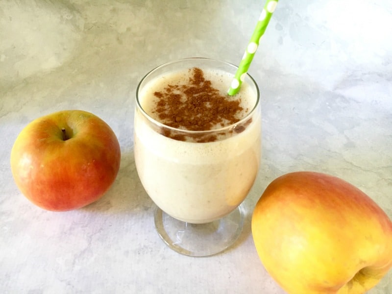 Healthy apple cinnamon protein smoothie