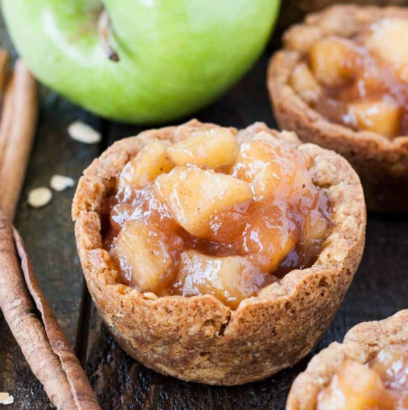 Apple crisp cookie cups