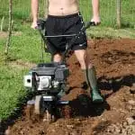digging garden plot