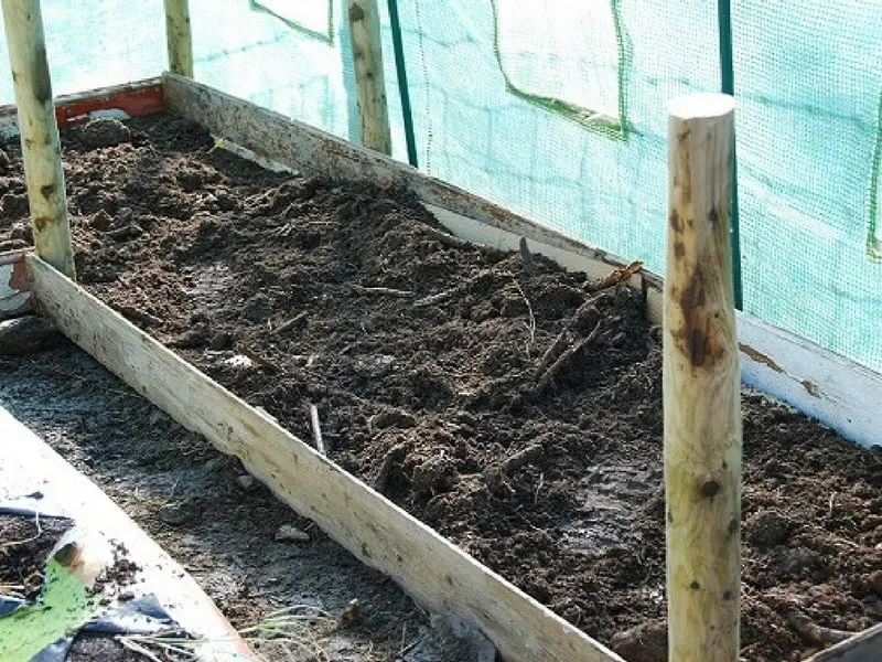 fill lasagna bed with compost