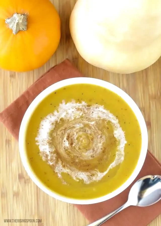 Roasted Butternut Squash Soup with Coconut Milk 