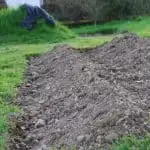a pile of dug up soil
