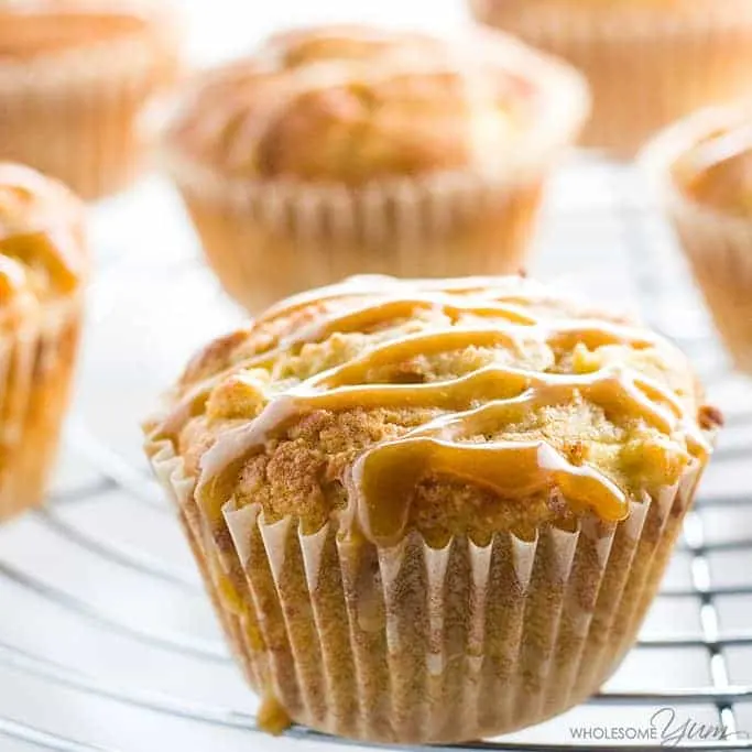 Salted caramel apple muffins