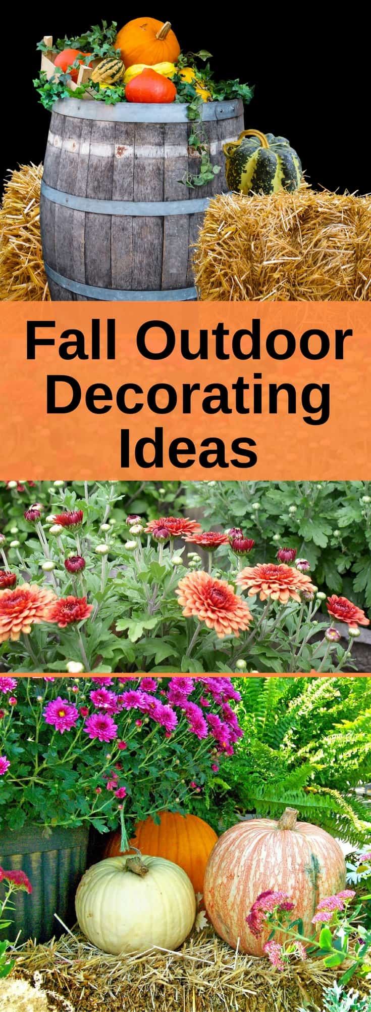 collage of fall decoration pictures