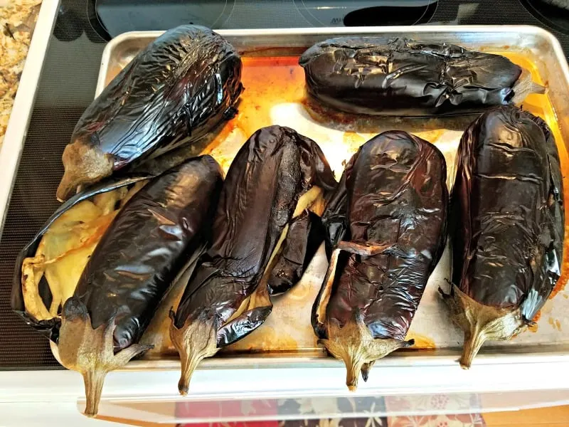 Oven roasted eggplants