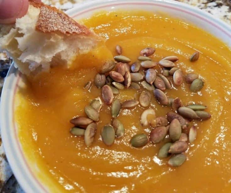 YUMMY Savory Roasted Butternut Squash Soup