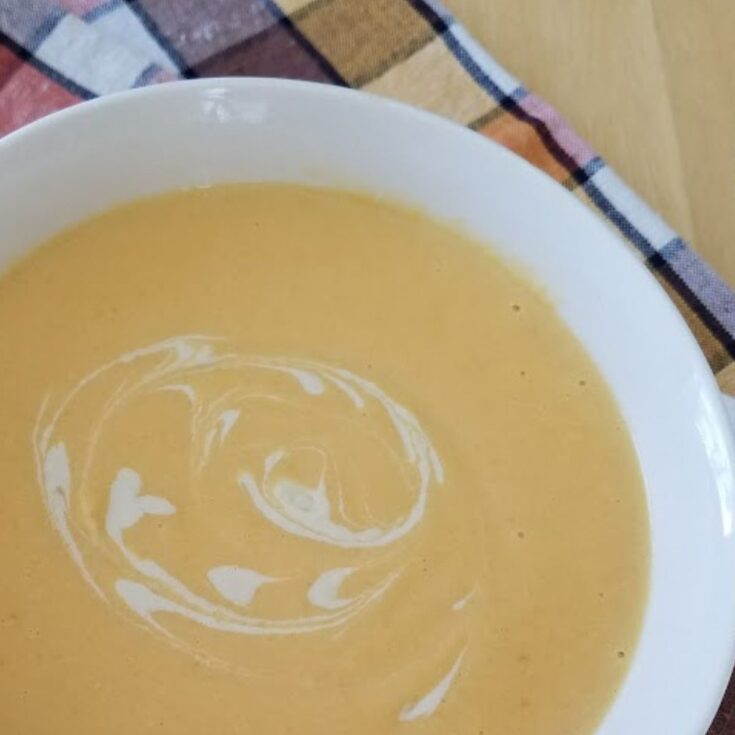 creamy butternut squash soup.