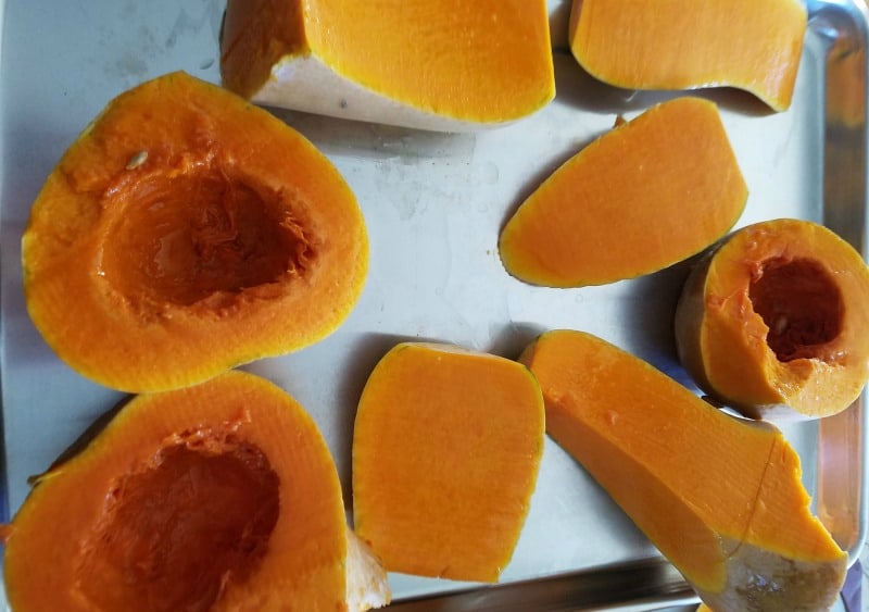 Cut butternut squash