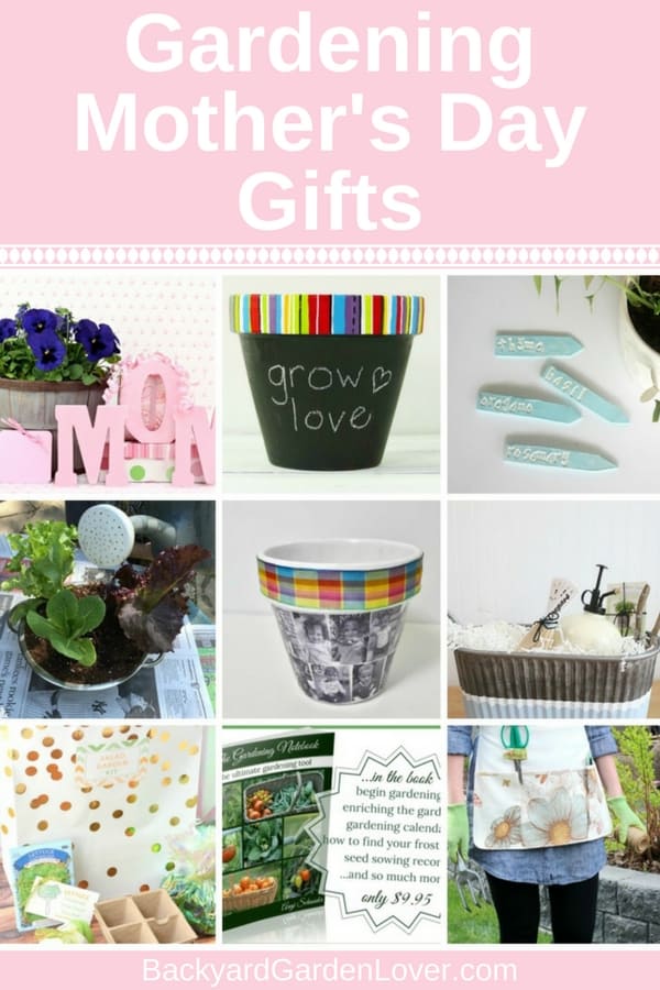 collage of garden gifts