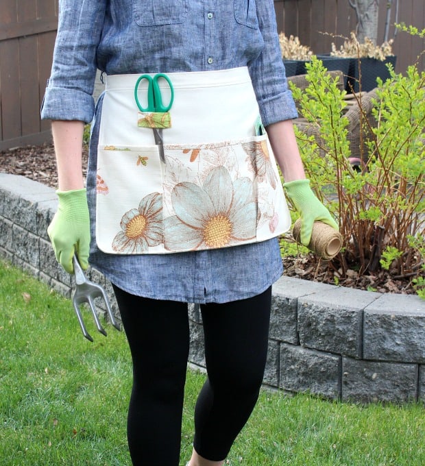 DIY gardening apron