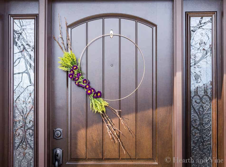 Modern spring wreath