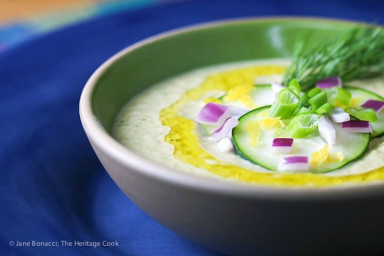 Cucumber hummus soup