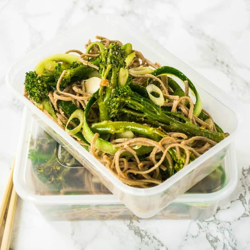 Cucumber soba noodle salad