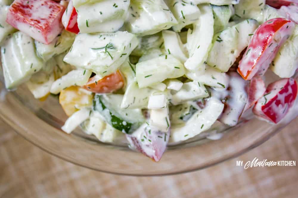 Cucumber tomato salad