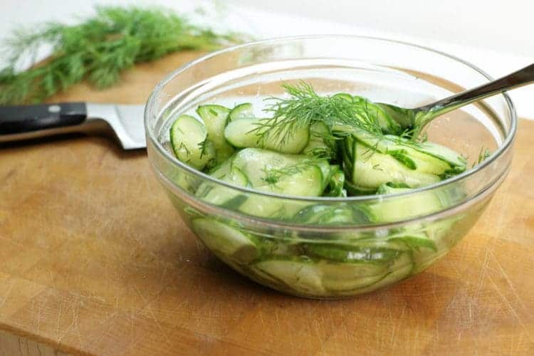 German cucumber salad