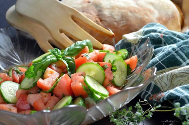 Italian tomato cucumber salad