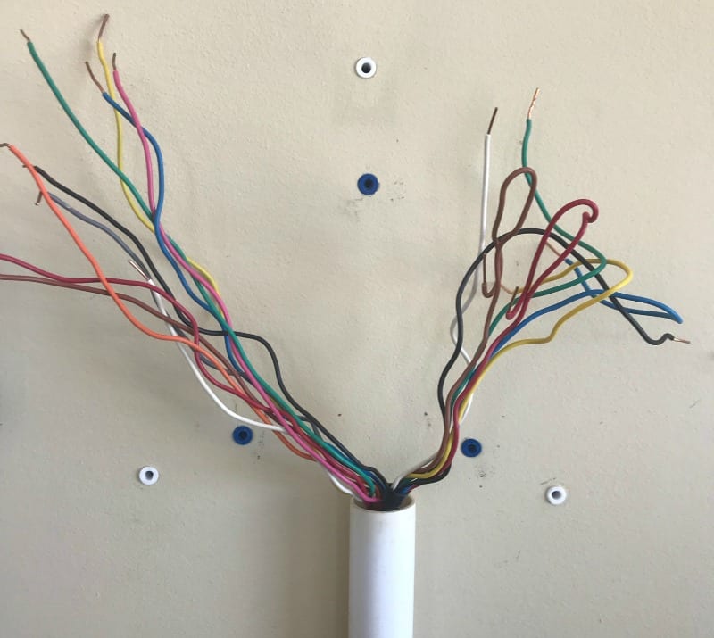 Wires from existing controller