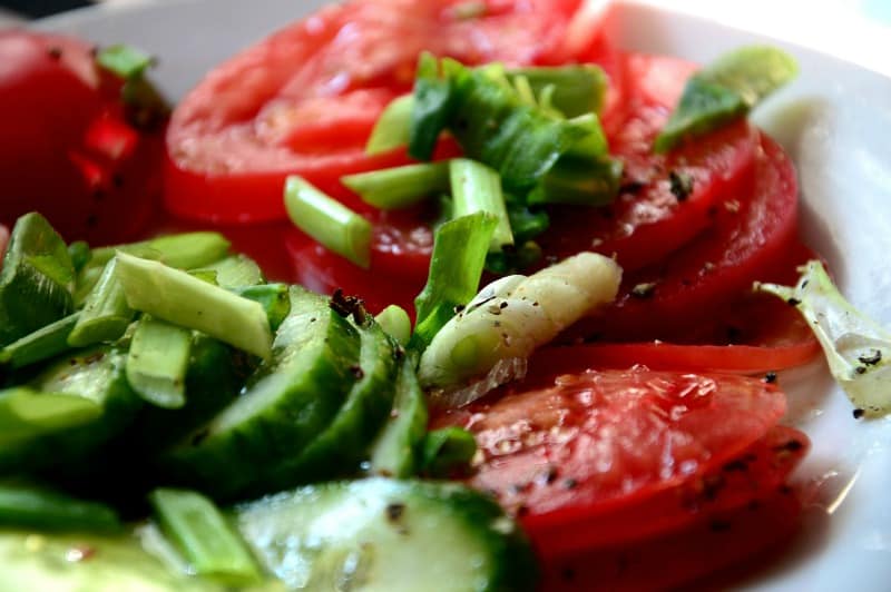 Cucumber tomato salad