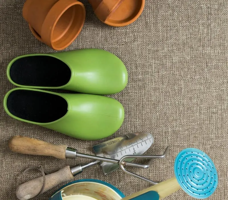 rubber gardening clogs