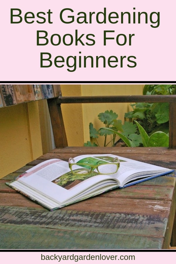 A gardening book on a wooden table