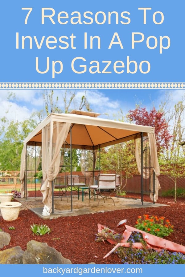 A pop-up gazebo