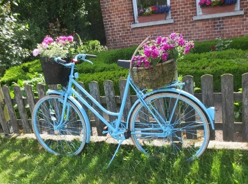 Bike flower container