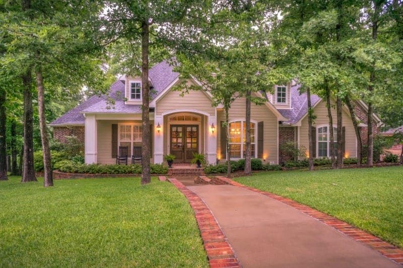 Long, beautiful walkway to the front of the house