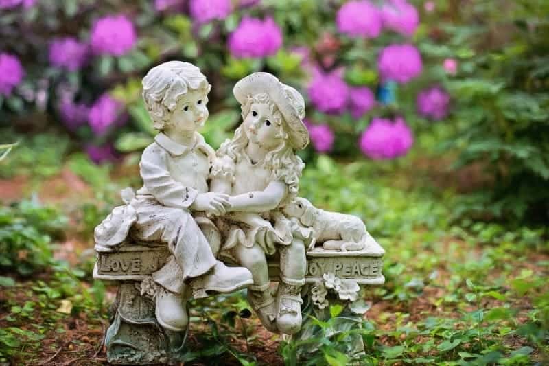 Romantic garden statue