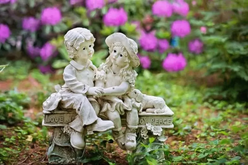 Romantic garden statue