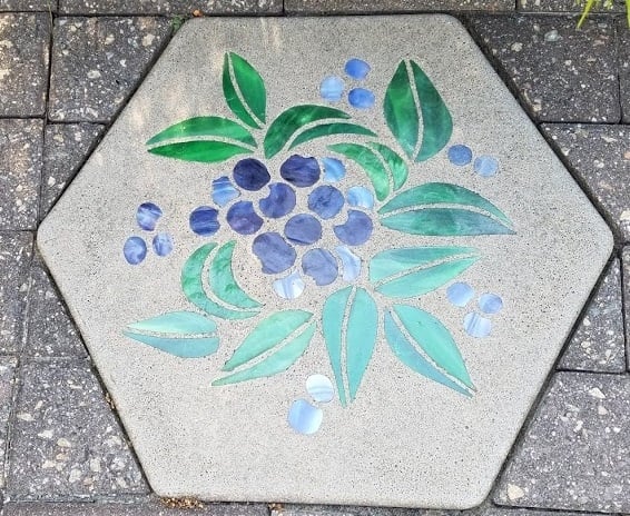 Beautiful garden stepping stone