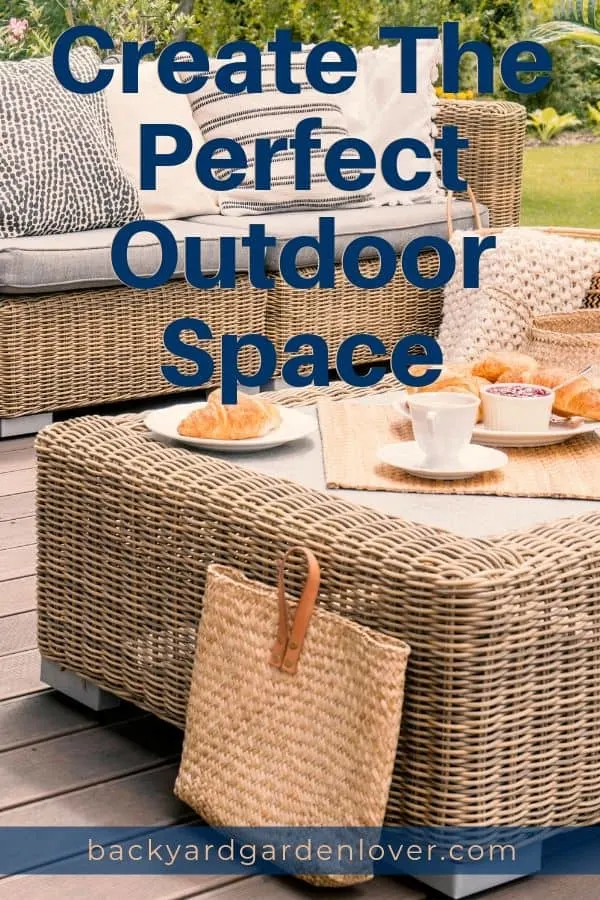 Outdoor furniture with some treats ready to eat