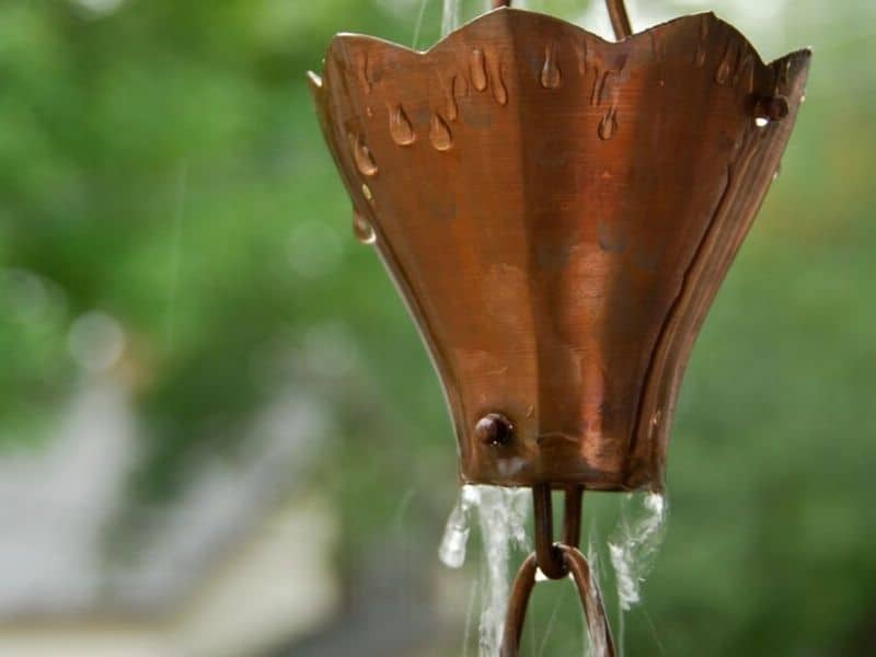 Regal Rain Chain Copper Finish Pineapple 8.5 Foot Decorative Downspout Replacement