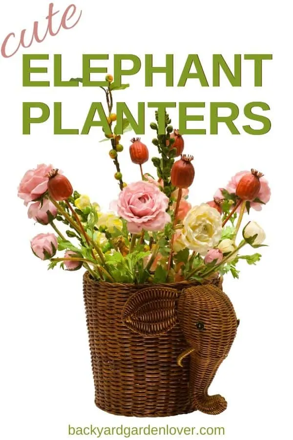Cute elephant planters - Pinterest image