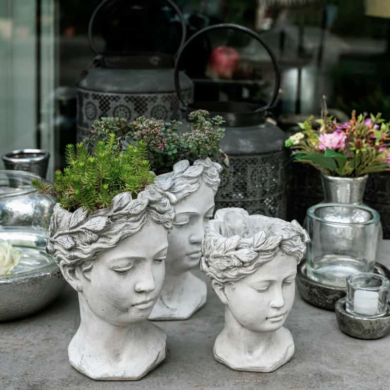 Girl head planter