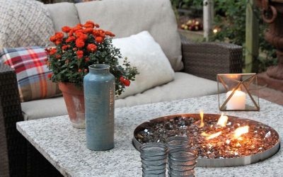 Outdoor fire pit table