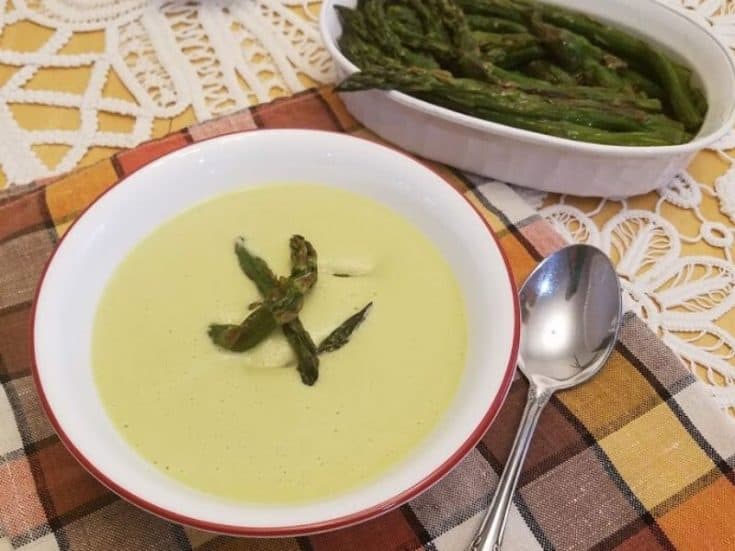 Bowl of asparagus soup