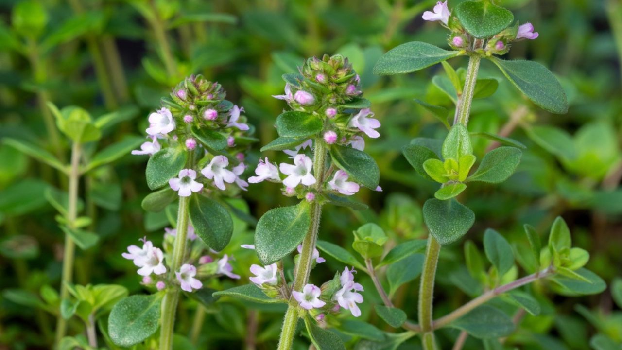 Lemon thyme (Thymus citriodorus) culinary herb plant