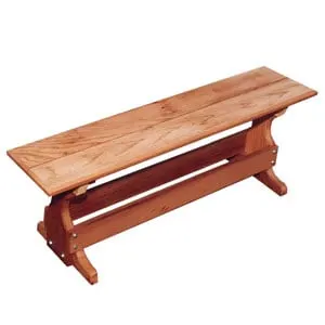 A wooden bench