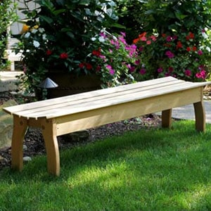 red cedar contoured bench