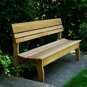 Red cedar english garden bench