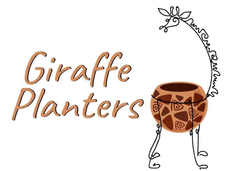 Cute giraffe planter