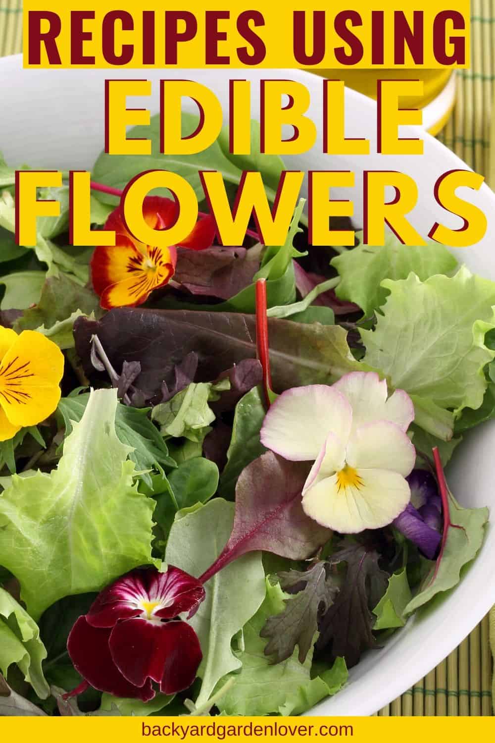 Recipes using edible flowers poster