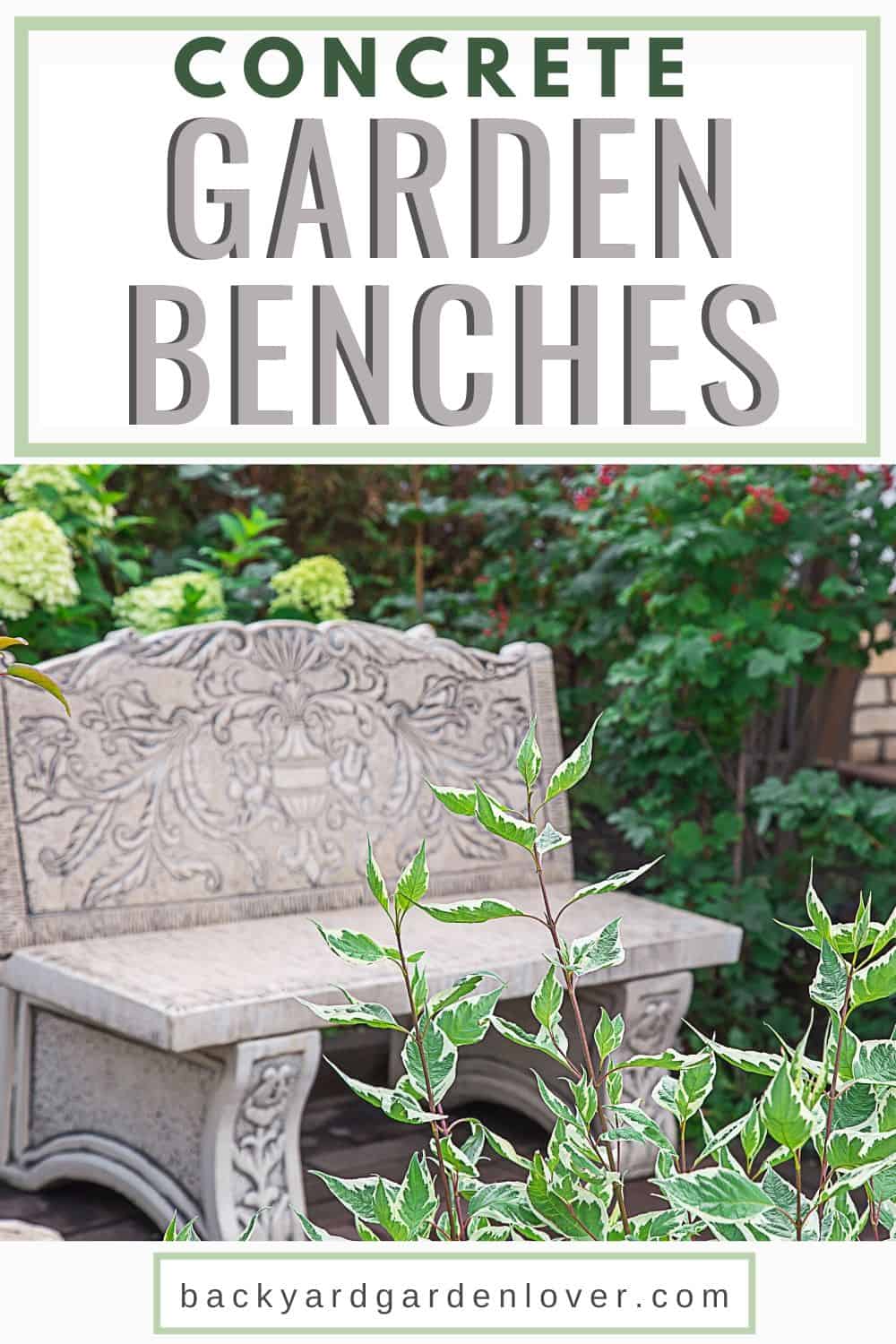 Concrete garden benches