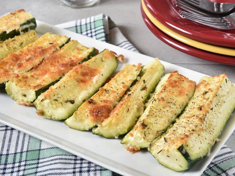 Baked zucchini wedges