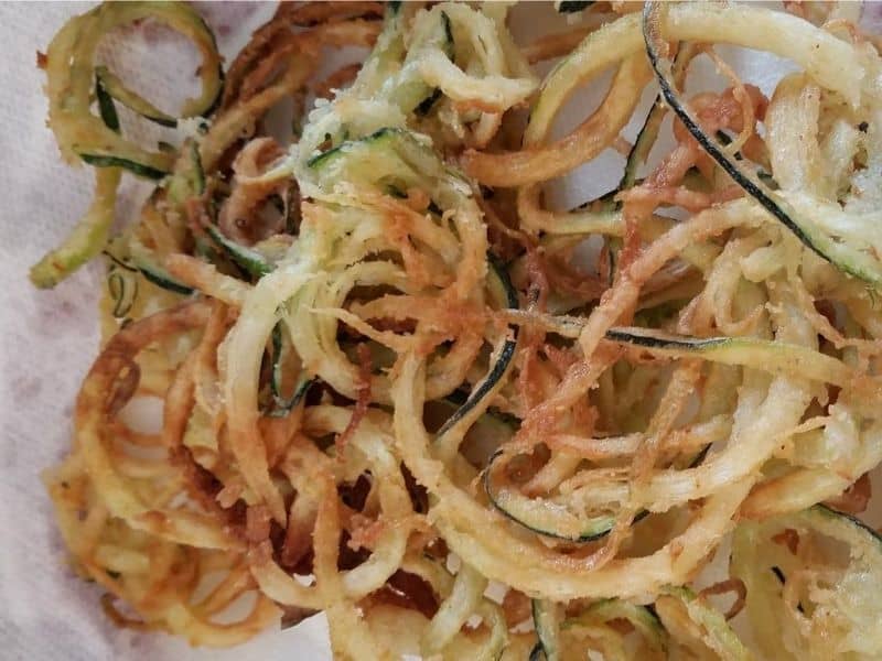 Spiralized zucchini fries