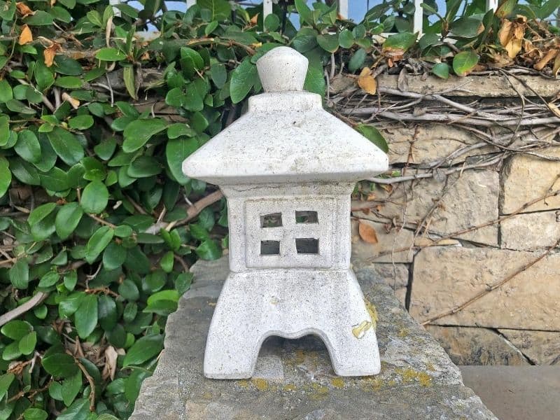 Stone pagoda in Japanese garden